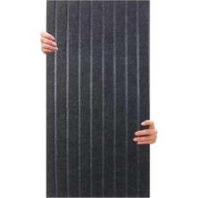 MarkEntegra Ses Emici Dekoratif Akustik Panel, 45X90 Cm, 2 Adet Antrasit Renkli