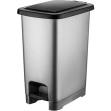 MarkEntegra 60 Litre Kapasiteli Siyah Pedallı Plastik Çöp Kovası