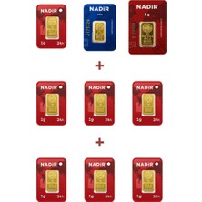 Nadir Gold 24 Ayar 14,5 Gram Altın (1 Ad 5 Gram Altın + 1 Ad 2,5 Gram Altın + 7 Ad 1 Gram Altın )