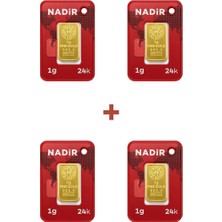 Nadir Gold 24 Ayar 4 Gram Külçe Altın (4 Adet 1 Gram Külçe Altın )