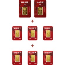 Nadir Gold 24 Ayar 16 Gram Külçe Altın (2 Adet 5 Gram Külçe Altın + 6 Adet 1 Gram Külçe Altın )