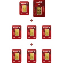 Nadir Gold 24 Ayar 12 Gram Külçe Altın (1 Adet 5 Gram Külçe Altın + 7 Adet 1 Gram Külçe Altın )