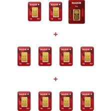 Nadir Gold 24 Ayar 15 Gram Külçe Altın (1 Adet 5 Gram Külçe Altın + 10 Adet 1 Gram Külçe Altın )
