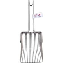 MarkEntegra Metal Kedi Kumu Küreği, 28-10-15 Cm, Pratik Kullanım