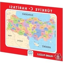 MarkEntegra Türkiye Haritası Puzzle - 35 Parça Çerçeveli Yapboz
