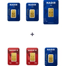Nadir Gold 24 Ayar 19,5 Gram Altın (1 Ad 10 Gram Altın + 3 Ad 2,5 Gram Altın + 2 Ad 1 Gram Altın )