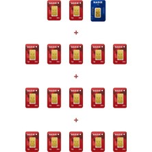Nadir Gold 24 Ayar 19,5 Gram Külçe Altın (1 Adet 2,5 Gram Külçe Altın + 17 Adet 1 Gram Külçe Altın )
