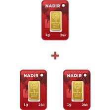 Nadir Gold 24 Ayar 3 Gram Külçe Altın (3 Adet 1 Gram Külçe Altın )