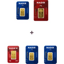 Nadir Gold 24 Ayar 13,5 Gram Altın (1 Ad 5 Gram Altın + 3 Ad 2,5 Gram Altın + 1 Ad 1 Gram Altın )