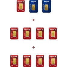 Nadir Gold 24 Ayar 14 Gram Külçe Altın (2 Adet 2,5 Gram Külçe Altın + 9 Adet 1 Gram Külçe Altın )