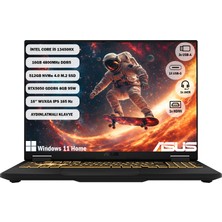 Asus Tuf Gaming F16 I5 13450HX 16 GB Ddr5 512 GB SSD Rtx 5050 16" Fhd IPS WIN11H-FX608JH-RV002W