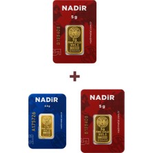 Nadir Gold 24 Ayar 12,5 Gram Külçe Altın (2 Adet 5 Gram Külçe Altın + 1 Adet 2,5 Gram Külçe Altın )