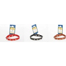 MarkEntegra 31 cm Metal Aksesuarlı Deri Boyun Tasma, Dayanıklı ve Şık