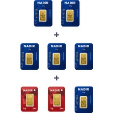 Nadir Gold 24 Ayar 17 Gram Külçe Altın (6 Adet 2,5 Gram Külçe Altın + 2 Adet 1 Gram Külçe Altın )
