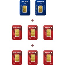 Nadir Gold 24 Ayar 11 Gram Külçe Altın (2 Adet 2,5 Gram Külçe Altın + 6 Adet 1 Gram Külçe Altın )