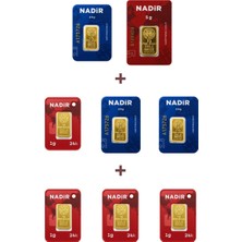 Nadir Gold 24 Ayar 16,5 Gram Altın (1 Ad 5 Gram Altın + 3 Ad 2,5 Gram Altın + 4 Ad 1 Gram Altın )