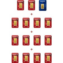 Nadir Gold 24 Ayar 16,5 Gram Külçe Altın (1 Adet 2,5 Gram Külçe Altın + 14 Adet 1 Gram Külçe Altın )