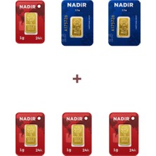 Nadir Gold 24 Ayar 9 Gram Külçe Altın (2 Adet 2,5 Gram Külçe Altın + 4 Adet 1 Gram Külçe Altın )