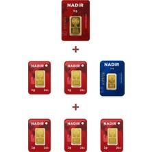 Nadir Gold 24 Ayar 12,5 Gram Altın (1 Ad 5 Gram Altın + 1 Ad 2,5 Gram Altın + 5 Ad 1 Gram Altın )