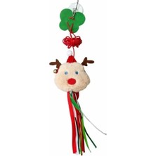 MarkEntegra Noel Temalı Kedi Oyuncağı - Renkli Ip Püsküllü ve Zilli