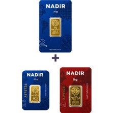 Nadir Gold 24 Ayar 17,5 Gram Altın (1 Ad 10 Gram Altın + 1 Ad 5 Gram Altın + 1 Ad 2,5 Gram Altın )