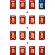 Nadir Gold 24 Ayar 17,5 Gram Külçe Altın (1 Adet 2,5 Gram Külçe Altın + 15 Adet 1 Gram Külçe Altın )