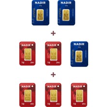 Nadir Gold 24 Ayar 12,5 Gram Külçe Altın (3 Adet 2,5 Gram Külçe Altın + 5 Adet 1 Gram Külçe Altın )