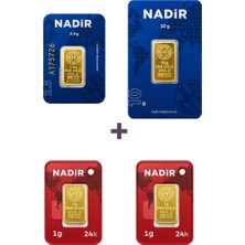 Nadir Gold 24 Ayar 14,5 Gram Altın (1 Ad 10 Gram Altın + 1 Ad 2,5 Gram Altın + 2 Ad 1 Gram Altın )