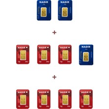 Nadir Gold 24 Ayar 14,5 Gram Külçe Altın (3 Adet 2,5 Gram Külçe Altın + 7 Adet 1 Gram Külçe Altın )