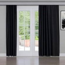 MarkEntegra Siyah Karartma Fon Perde, 200X260 cm Ölçülerinde Işık Geçirmeyen Tasarım