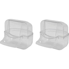 MarkEntegra Iki Adet Kapaklı Şeffaf Kuş Yemliği