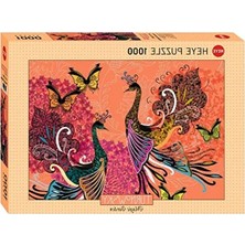 MarkEntegra Peacocks & Butterflies Temalı 1000 Parça Puzzle, Eğlenceli Zihin Geliştirici Oyun