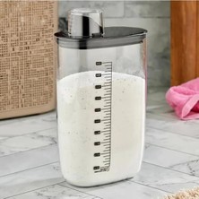 MarkEntegra Kendinden Ölçekli Vakum Kapaklı Deterjan Saklama Kabı, 2100 ml Kapasite