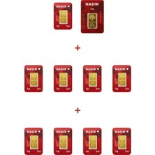 Nadir Gold 24 Ayar 14 Gram Külçe Altın (1 Adet 5 Gram Külçe Altın + 9 Adet 1 Gram Külçe Altın )