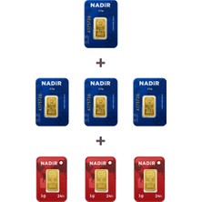 Nadir Gold 24 Ayar 13 Gram Külçe Altın (4 Adet 2,5 Gram Külçe Altın + 3 Adet 1 Gram Külçe Altın )