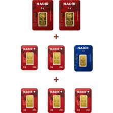 Nadir Gold 24 Ayar 17,5 Gram Altın (2 Ad 5 Gram Altın + 1 Ad 2,5 Gram Altın + 5 Ad 1 Gram Altın )