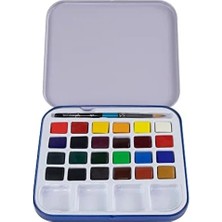 MarkEntegra 24 Yarım Boy Suluboya Seyahat Seti, Metal Kutu