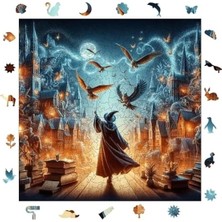 MarkEntegra Büyücü Temalı Ahşap Puzzle, 353 Parça ve Yapıştırıcı