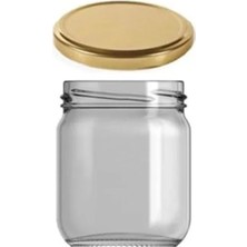 MarkEntegra Kapaklı Cam Kavanoz Seti, 10 Adet, Beyaz/gold Kapaklı