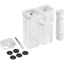 MarkEntegra 6 Parçalı Vakumlu Saklama Seti, Boyut S, Vakum Pompası ile