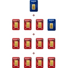 Nadir Gold 24 Ayar 16 Gram Külçe Altın (2 Adet 2,5 Gram Külçe Altın + 11 Adet 1 Gram Külçe Altın )