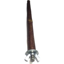 MarkEntegra Ahşap Kuş Tüneği, Metal Bağlantı Aparatlı, Doğal Dal, 26 cm