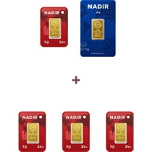Nadir Gold 24 Ayar 14 Gram Külçe Altın (1 Adet 10 Gram Külçe Altın + 4 Adet 1 Gram Külçe Altın )