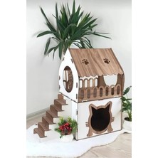 MarkEntegra 2 Katlı Merdivenli Kedi Evi, Rahat ve Eğlenceli Yaşam Alanı