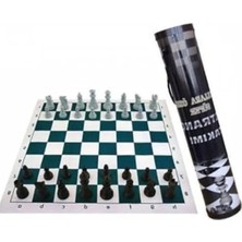 MarkEntegra Büyük Boy Katlanabilir Satranç Takımı, Rulo Çantası ile