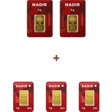 Nadir Gold 24 Ayar 13 Gram Külçe Altın (2 Adet 5 Gram Külçe Altın + 3 Adet 1 Gram Külçe Altın )