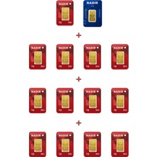 Nadir Gold 24 Ayar 15,5 Gram Külçe Altın (1 Adet 2,5 Gram Külçe Altın + 13 Adet 1 Gram Külçe Altın )