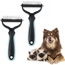 MarkEntegra Plastik Saplı Metal Kedi ve Köpek Tüy Topak Açıcı Tarak