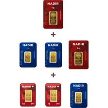 Nadir Gold 24 Ayar 19,5 Gram Altın (2 Ad 5 Gram Altın + 3 Ad 2,5 Gram Altın + 2 Ad 1 Gram Altın )