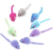 MarkEntegra 13.5 cm Tek Renk Peluş Fare Kedi Oyuncağı 3'lü Set